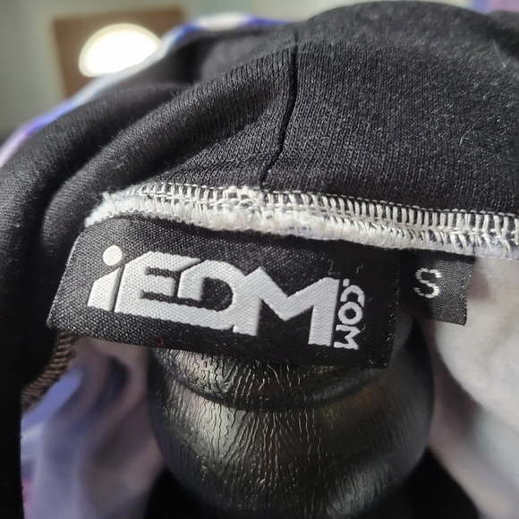 iEDM.COM Hooded Sweatshirt Men's Small. Psychadelic Colors - Picture 4 of 6